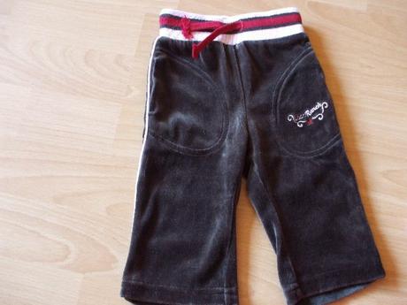 Mäkkučké hnedé velúrové nohavice, h&m,62