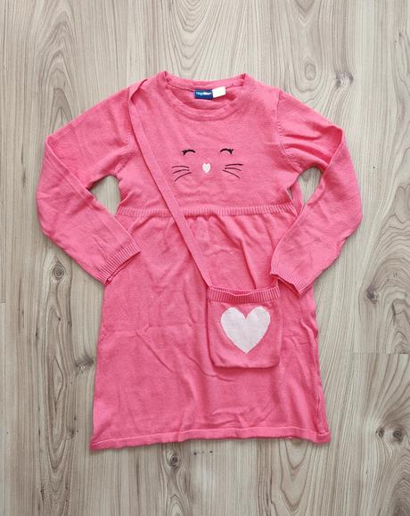 Pletené šaty + kabelka, lupilu,110