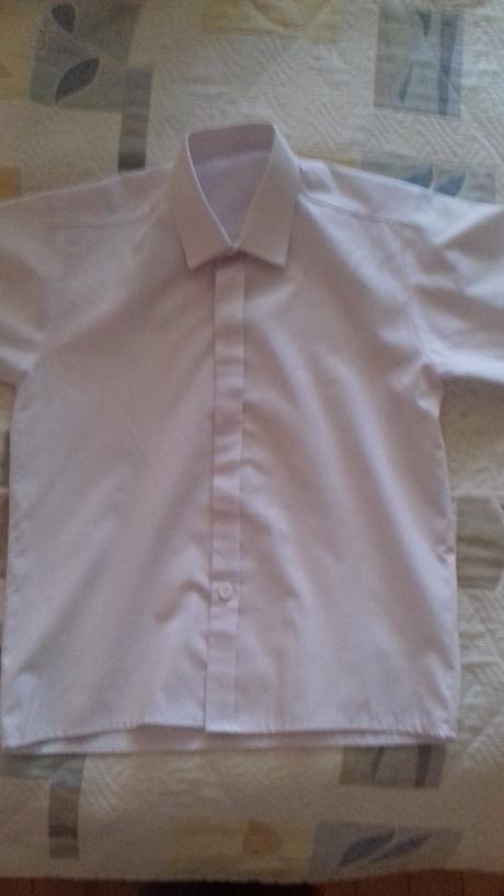 Biela chlapčenská sviatočná košeľa č,128 dlhý ruk., 128