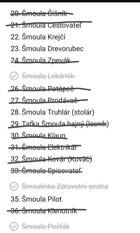 Šmolkovia povolania sveta celá edícia, 