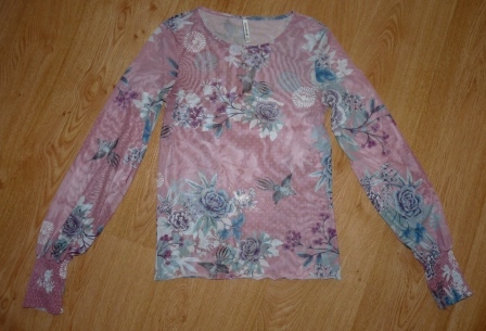 Kvetovy priesvitny top, stradivarius,s