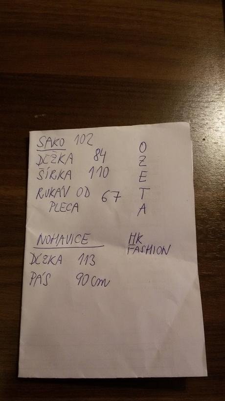 Oblek ozeta 102 l, l