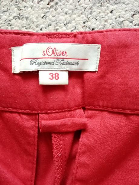 Červené nohavice s. oliver vel. 38, s.oliver,m
