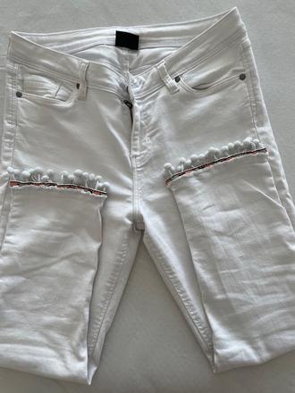 Biele elasticke nohavice, takko,40