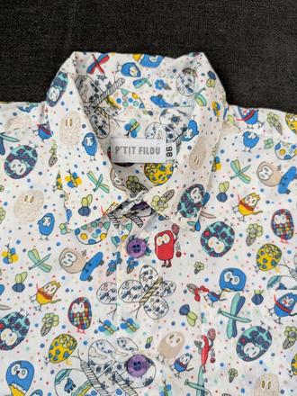 Chlapčenska košeľa s krátkym rukávom, 86