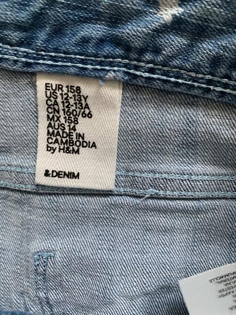 Rifľové kraťasy, h&m,158