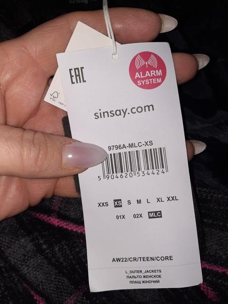 Krásny prechodný kabát nový, s vysačkou, sinsay,xs