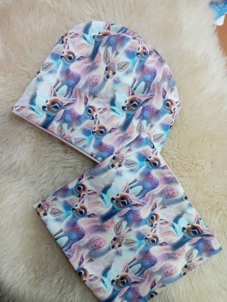 Handmade set , čiapka ,nakrcnik, <50