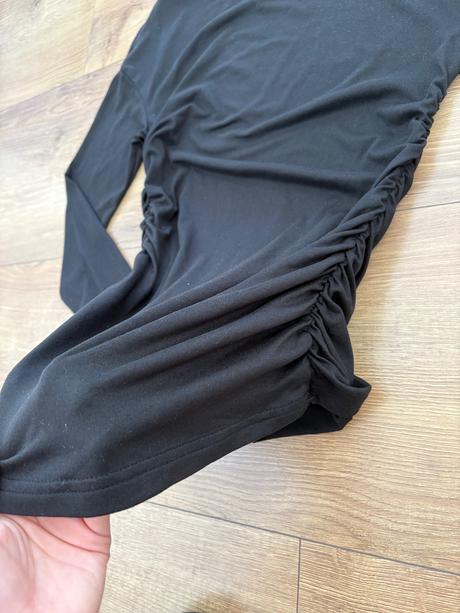 Tehotenské čierne tričko, s