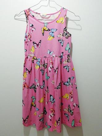 Šaty bavlnené s motýľmi, h&m,140