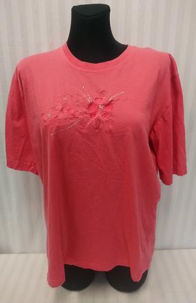 Dámsky sýto ružový top s motívom, luile, xl, xl