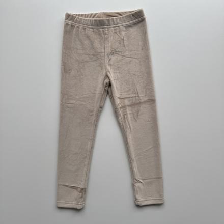 Dievčenské plyšové legíny krémová, 110 / 128