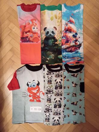 Tričká krátky rukáv 122-128, 122