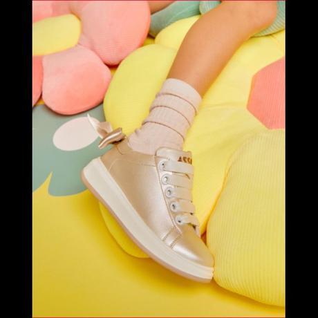 Dievčenské tenisky v zlatej farbe 24220397 ca+b, asso,30 - 36