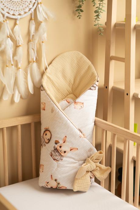 Sensillo mušelinová zavinovačka béžové zajace 75x7, 