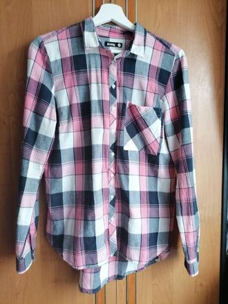 Dámska košela čierno biela károvaná, sinsay,m