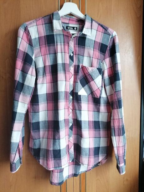 Dámska košela čierno biela károvaná, sinsay,m