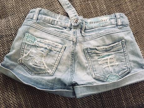 Riflové šortky s odnímateľnými trakmi, 26