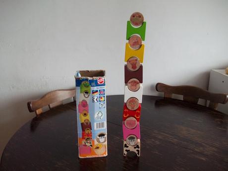 Drevená veža - zvieratká,