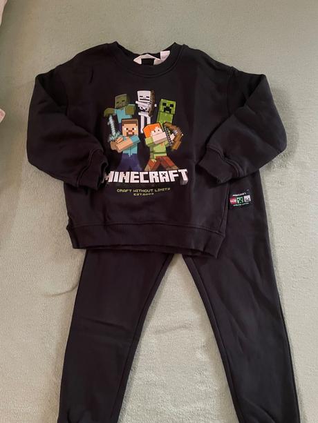 Minecraft súprava 1x nosená, h&m,110