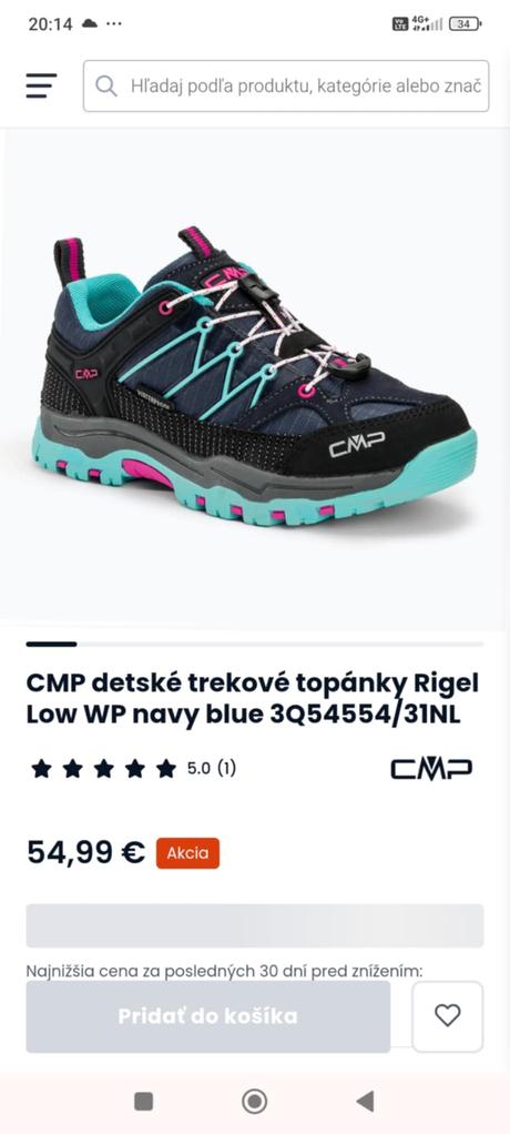 Trekingové botasky cmp, 36