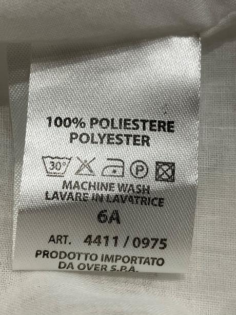 Dievčenské biele čipkované šaty s mašličkou,6 r., 116