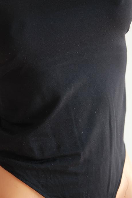 Čierny body top, nosený, m, m