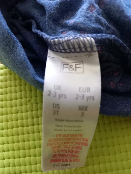 Lahke letne teplaky vel. 2-3roky, f&f,98