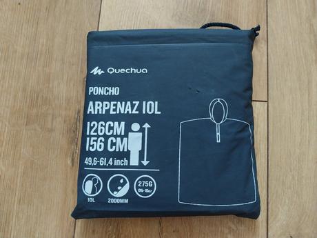 Pršiplášť pončo do dažďa, decathlon,134