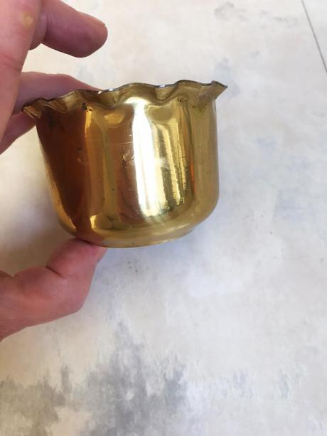 Mosadzná stará miska,