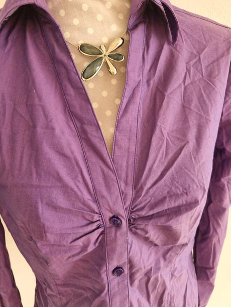 Fialová elastická blúzka veľ. 40, 40