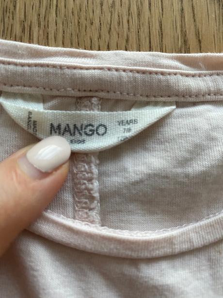 Bledoruzove basic tricko, mango,128