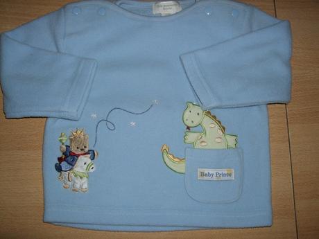 Flísová mikinka s capačkami baby prince, 74