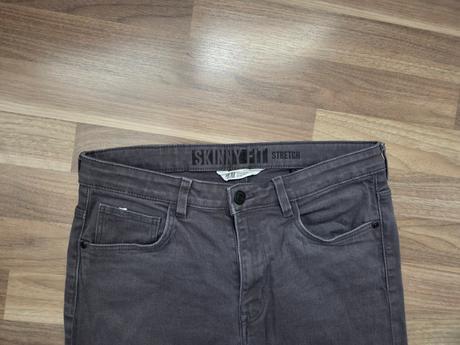 Rifle šedé - skinny fit stretch, h&m,170