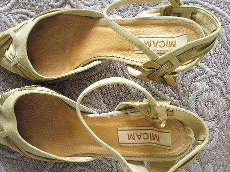 Celokožené sandále so stuhou veľ. 39.5, 40