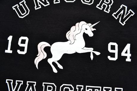 Čierna mikina unicorn v 158/164, h&m,158