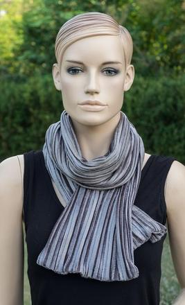 Zamatová plisovaná šatka, l