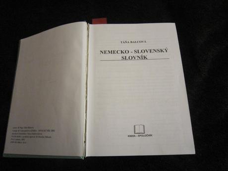 Táňa balcerová - nemecko-slovenský slovník, 