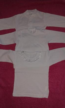 3x tričko dlhý rukáv velk. 60-62, 62