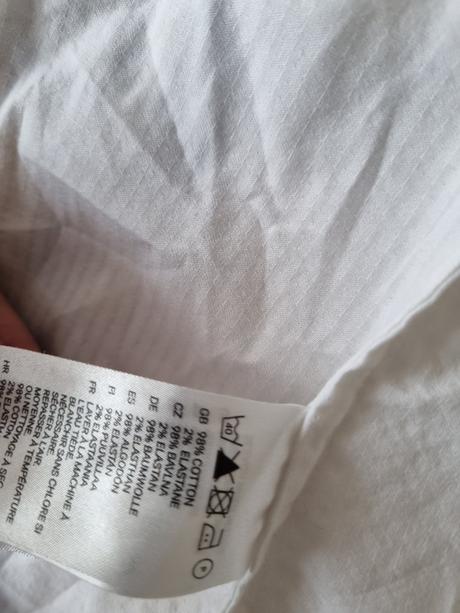 Biela bkuzka s pasikmi hm 38, h&m,38