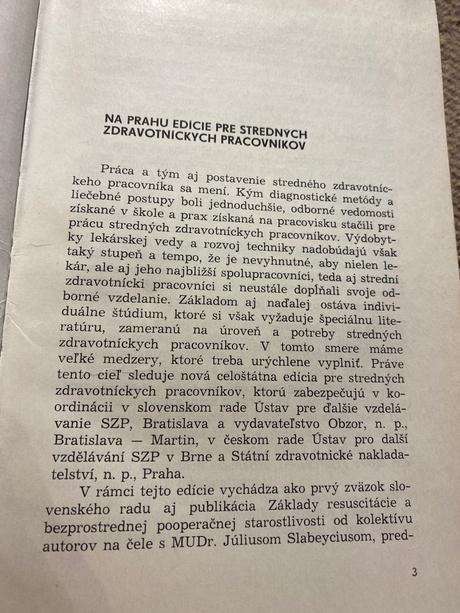 Resustitácia a pooperačná starostlivosť,