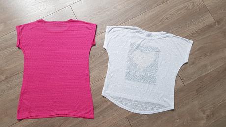 2 priesvitné tričká spolu za 5 eur, takko,158