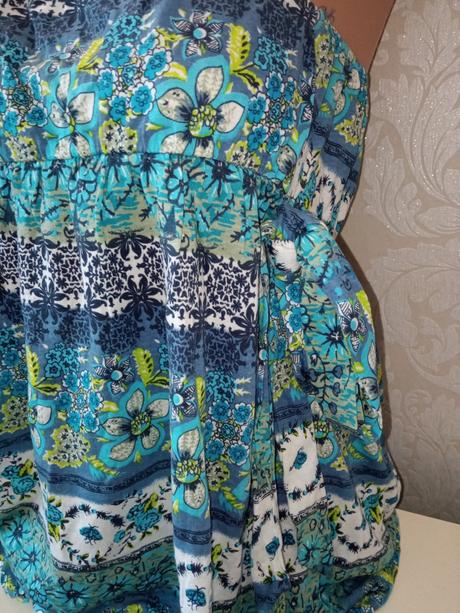 Dámske modré vzorované letné tričko (m), piazza italia,m