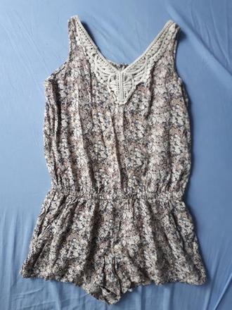 Kvetinový overal hm, h&m,140