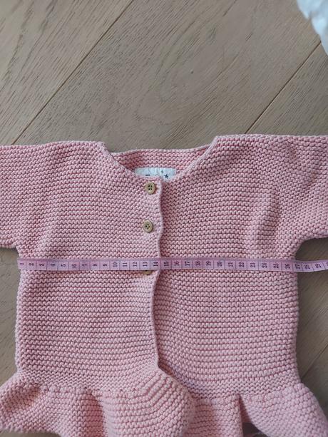 Hrubý pletený svetrík s volanom- top stav, f&f,68