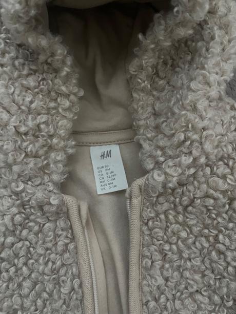 Chlpatý overal s kapucňou 50, h&m,50