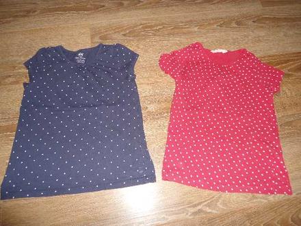 Pekne bodkovane tricka hm, h&m,128