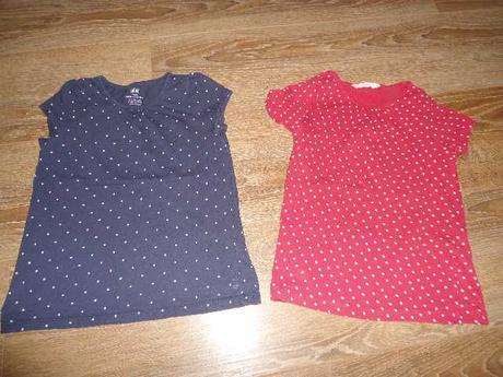 Pekne bodkovane tricka hm, h&m,128