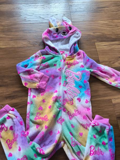 Barbie teplý overal 110/116, barbie,110