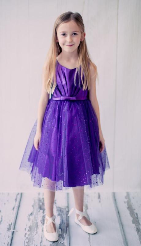 Trblietavé šaty bodka - zelené alebo fialové, 110 - 152